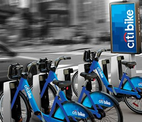 Citi Bike ติดตั้งอุปกรณ์ส่องไฟเป็นสัญลักษณ์จักรยาน