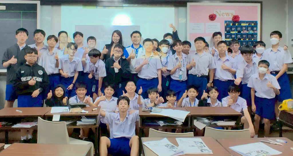 ม.1 และ ม.4 รับฟังแนวทางการเรียนวิชาฟิสิกส์ โดยอาจารย์มหาวิทยาลัยสงขลานครินทร์